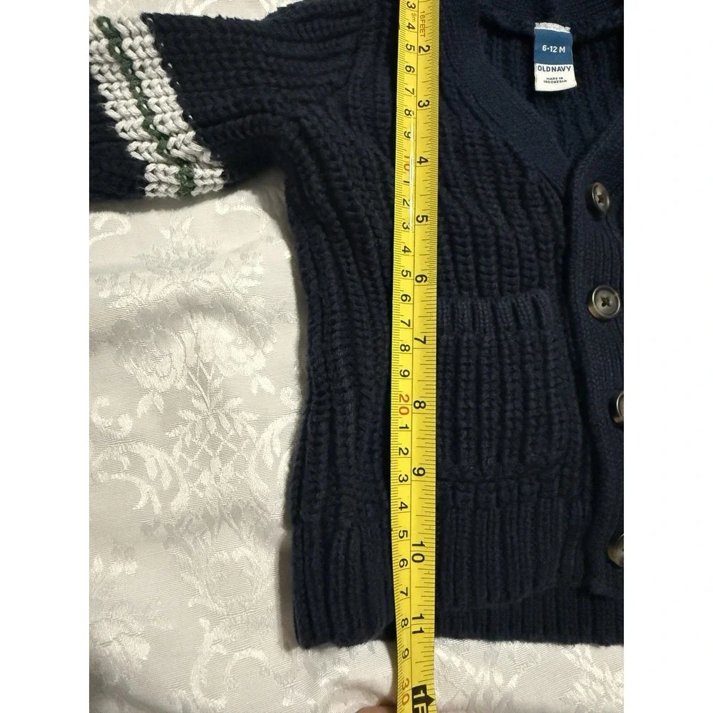 Lot of 2 Boys Knit Sweaters 6-12‎ Month Baby + 2T Toddler Old Navy Gray Blue